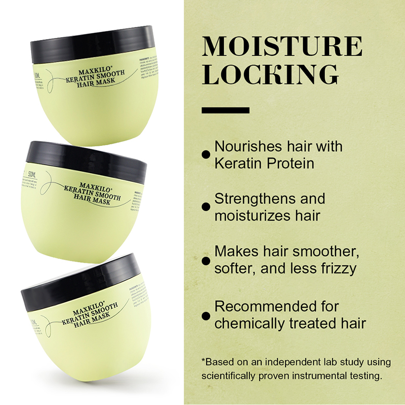 Oem custom smoothing moisturizing keratin hair mask for damaged hair