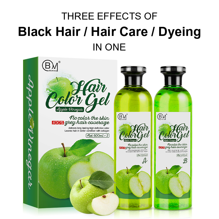 Professional Organic at Home Semi Permanent Hair Color Black Hair Dye for Men