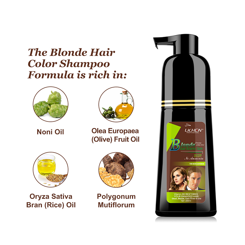 Lichen Semi Permanent Blonde Hair Dye Shampoo