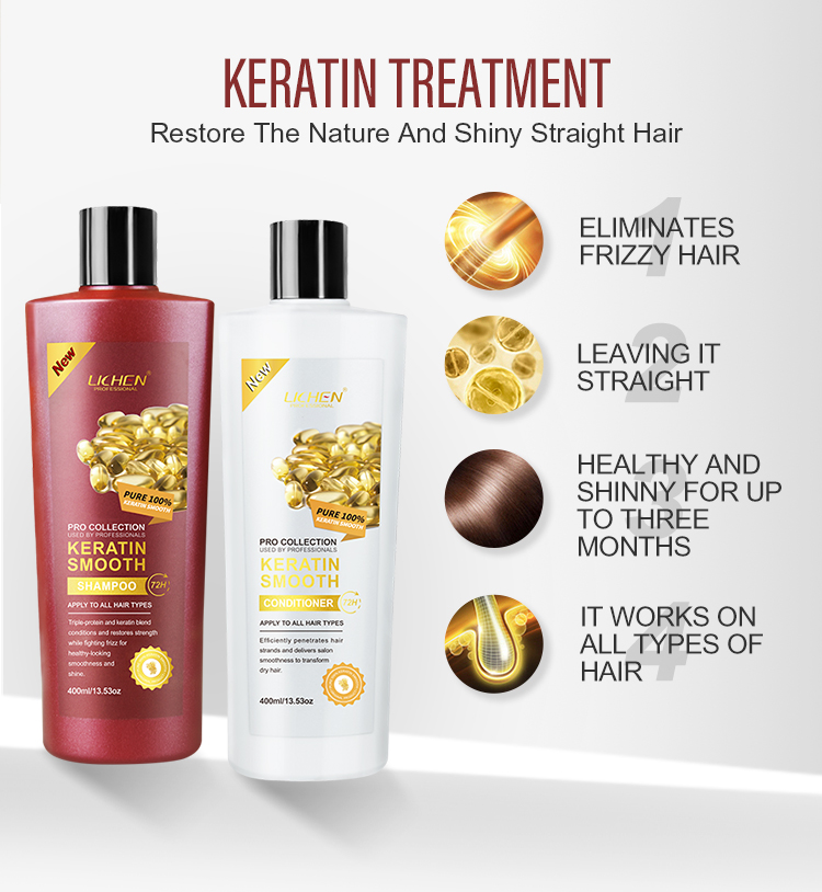 Sulfate Free Moisturizing nourishing smooth hair protein keratin shampoo and conditioner
