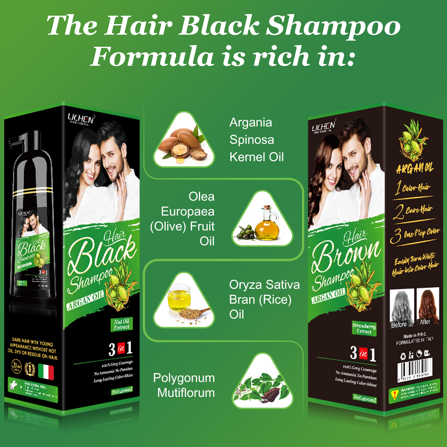 Manufacturer Directly long lasting instant natural black hair colour shampoo for men women